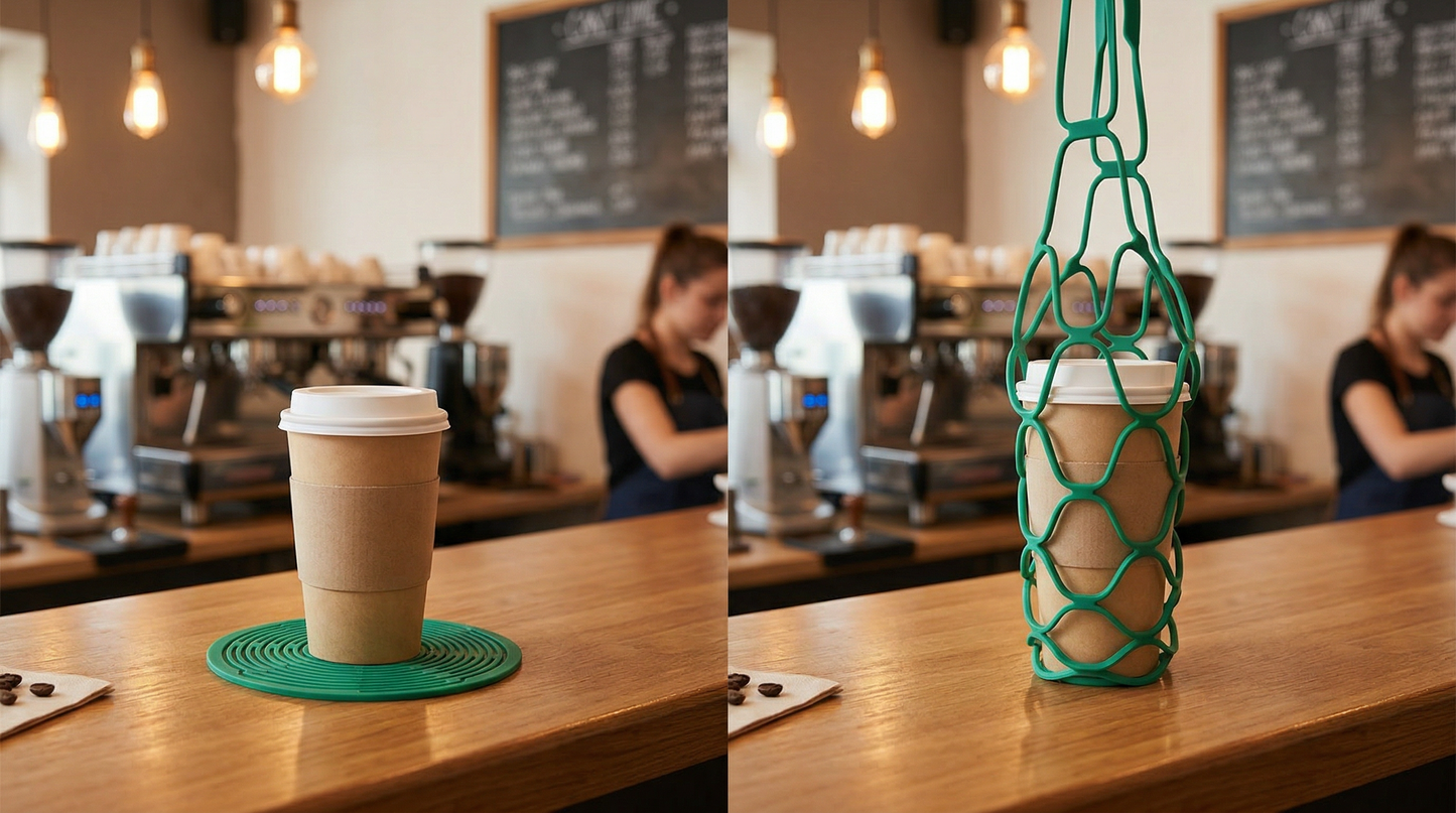 Bolsa, posavasos de silicona